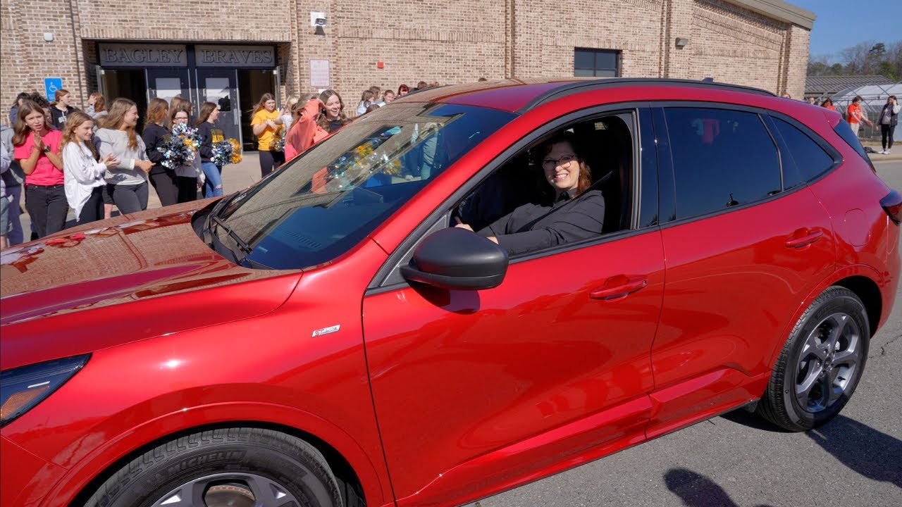 Chatsworth Ford Surprises 2024 MCS Teacher of the Year with a New Car!