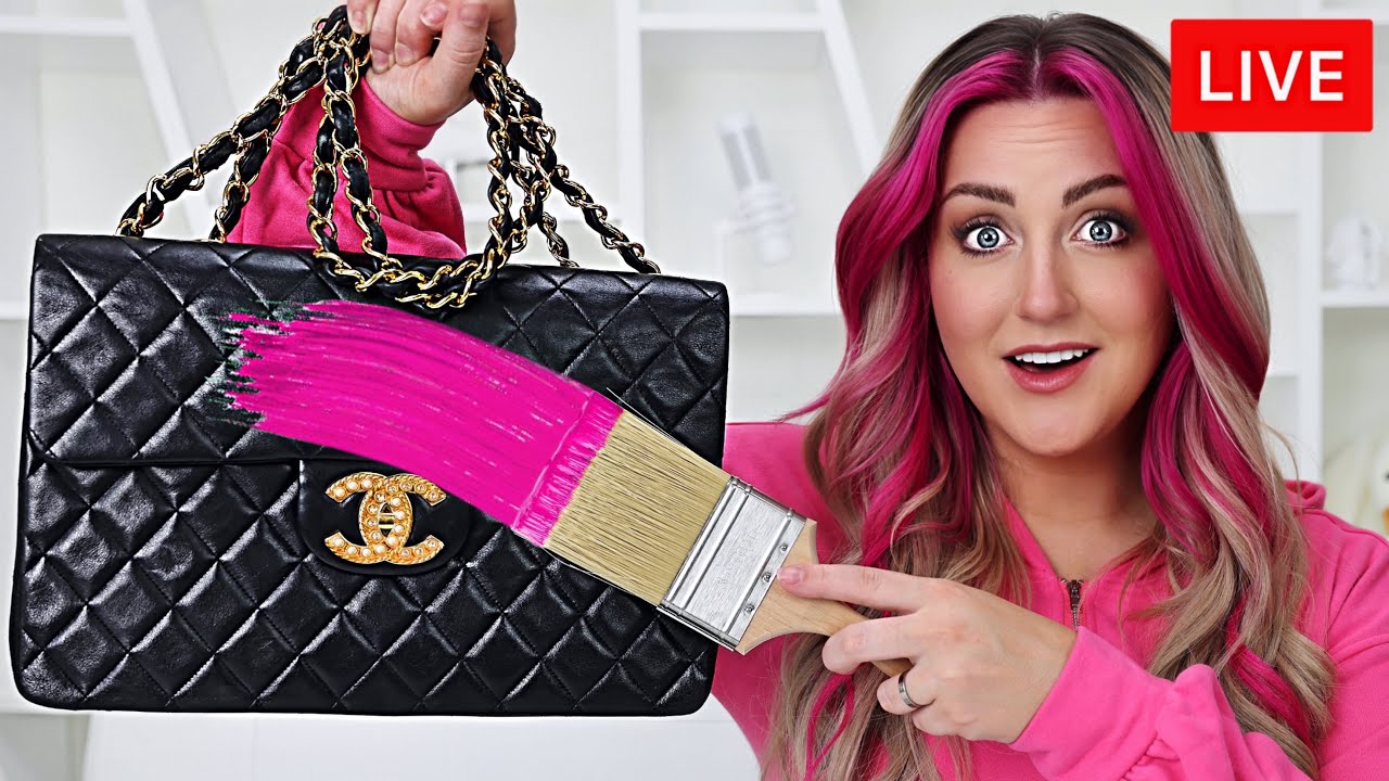 Customizing CHANEL BAGS and GIVING them AWAY! 🔴 LIVE EXPERIENCE 🔴 - YouTube