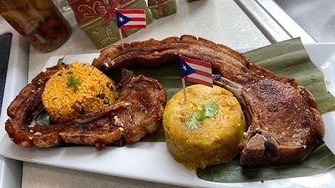 CHULETAS CAN CAN BORICUA 🇵🇷( kan kan ) o Cancán 😉 (MOFONGO Y ARROZ CON GANDULES NAVIDENO)🎄👩‍🍳