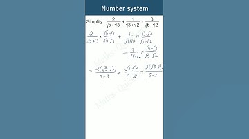 How to simplify by rationalizing denominator | Practice questions #maths #mathstricks #ytshorts