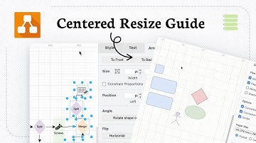 How to keep shapes proportional and centered while resizing in draw io