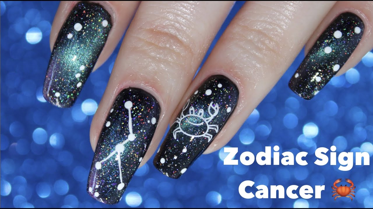 6. Water Sign Nail Art for Cancer Zodiac - wide 1