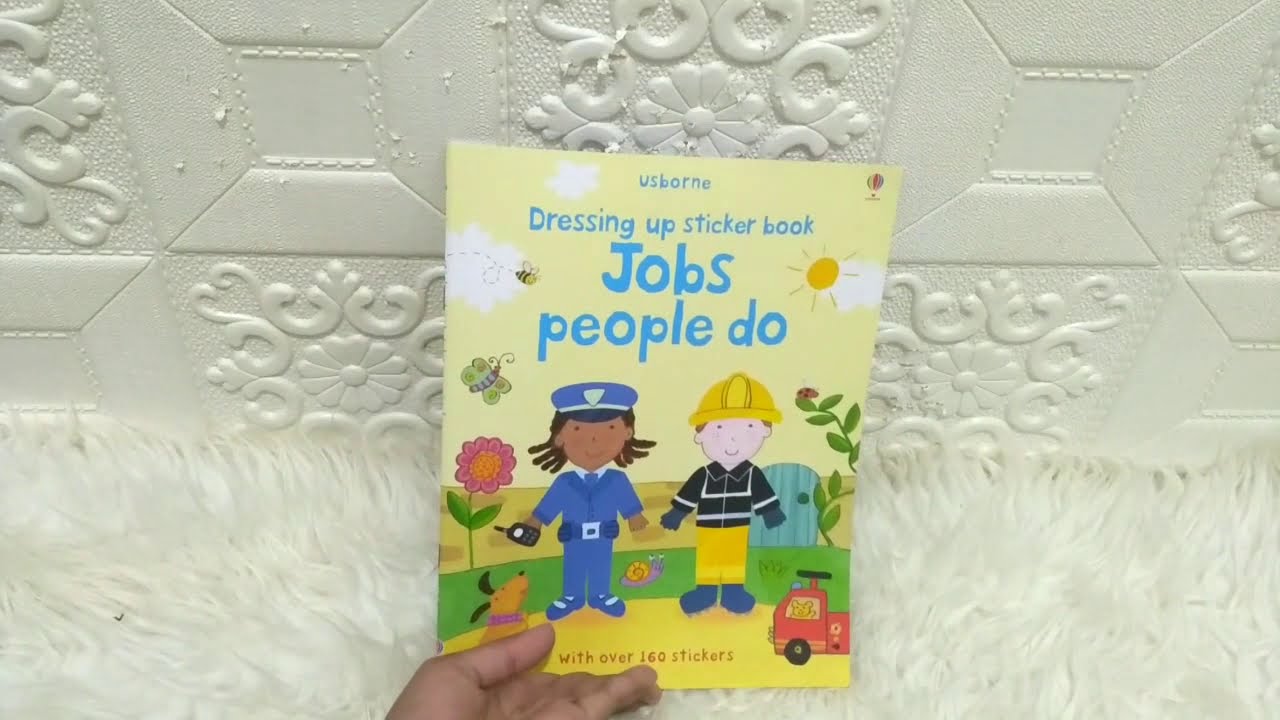 Usborne Dressing Up Sticker Book Jobs People Do (With Over 160 Stickers)