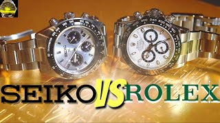 Limited SEIKO Speedtimer VS Rolex Daytona Panda - YouTube