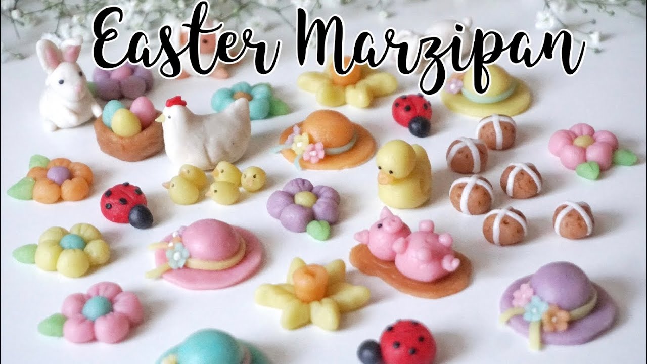 Easter Marzipan | Almond Marzipan | Marzipan Toppers | Easy Marzipan No Cook Eggless Recipe