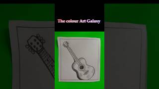 Easy Guitar Drawing Tutorial🎸/how to draw a Guitar step by step #drawing #howtodraw #shorts#guitar
