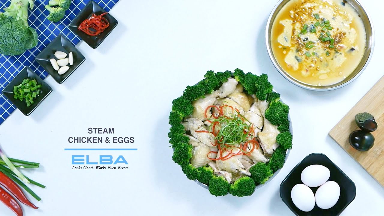 ELBA Cooking [Steam Chicken & Eggs] - Food Steamer EFS-F6024D(SS) - YouTube