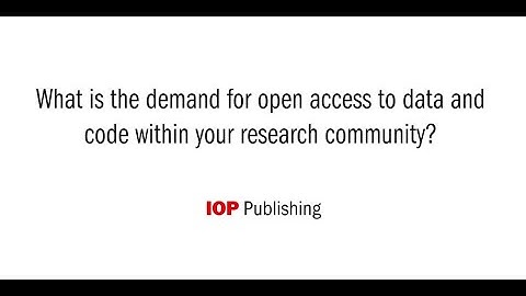 Open Access Week 2019: What is the demand for open data and code within your research community?