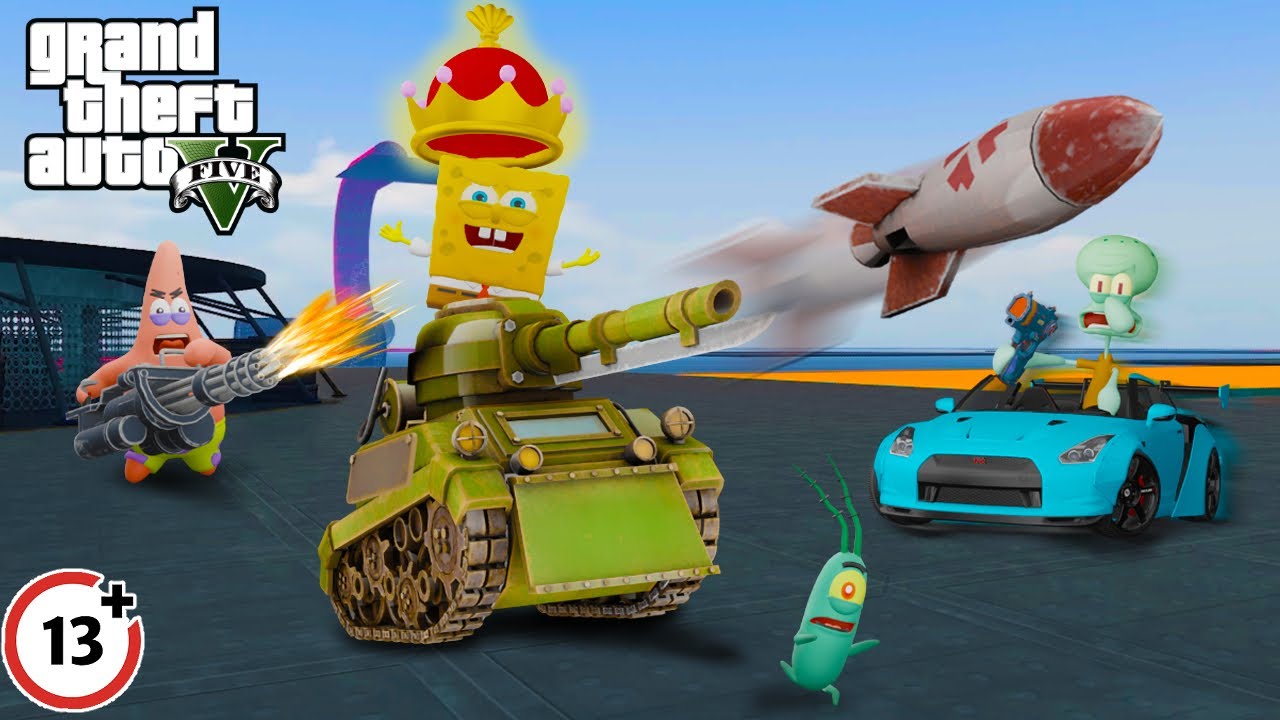 (НЕ ДЛЯ ДЕТЕЙ!) SpingeBinge становится КОРОЛЕМ ГОРЫ в GTA V!