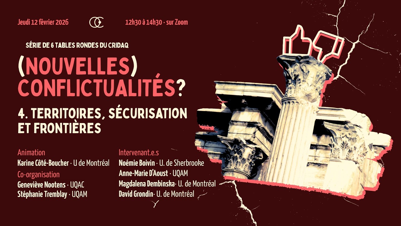 Nouvelles conflictualités, territoires, sécurisation et frontières