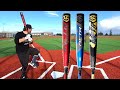 WHICH META IS BEST | 2019 (Red) vs 2020 (Blue) vs 2021 (Black/Gold) - BBCOR Baseball Bat Review