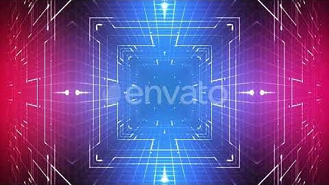 Grid Tunnel Loop Background Motion Graphics
