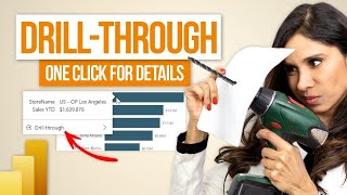 how to use drill through in power bi. 👆 one click from chart to details