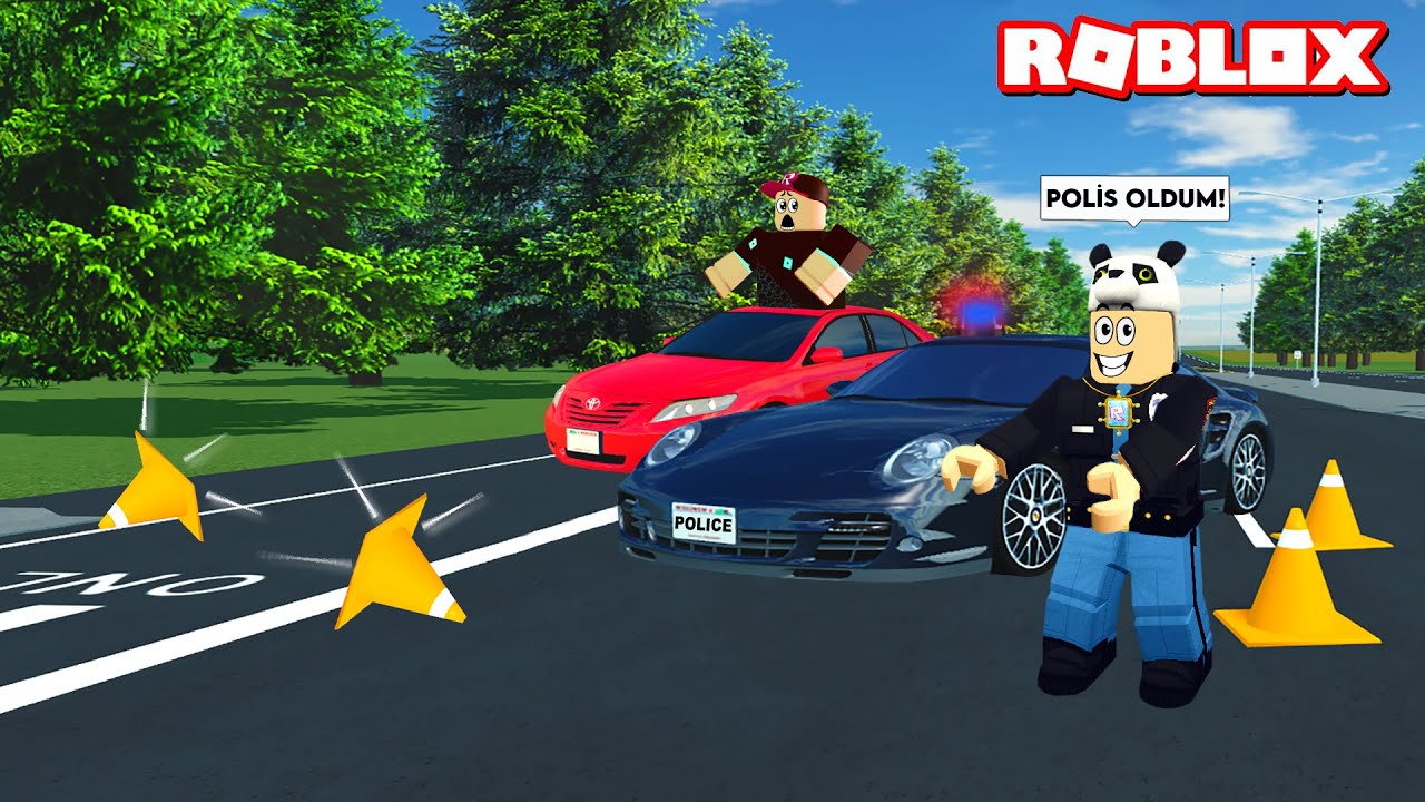 Yeni Özel Polis Arabam ile Hızlı Gidenleri Yakalıyorum!! - Panda ile Roblox Greenville