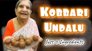 Bellam Kobbari Undalu Recipe in Telugu | Jaggery Coconut Laddu  | Simple Easy Healthy Sweet |