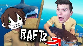 Ich habe den DICKSTEN FISCH im Spiel geangelt! ☆ Raft #02 screenshot 2