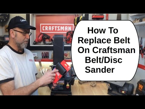 How To Replace Belt On Craftsman Belt/Disc Sander - YouTube