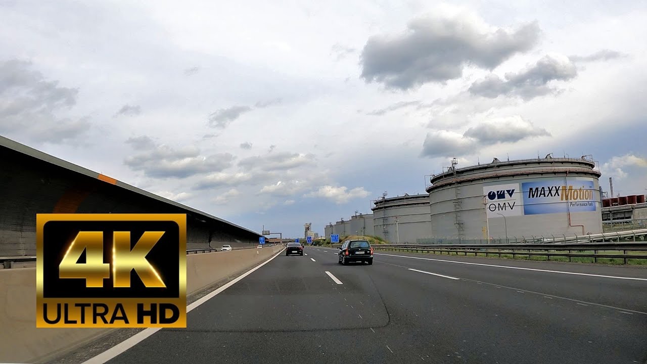Wien, Autobahn S1, Österreich - 4K