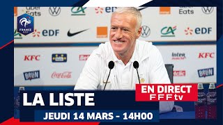 L'annonce de liste pour les matches de mars 2024 en replay