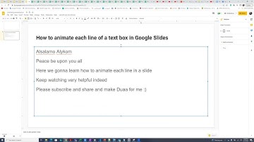 How to animate each line of a text box in Google Slides