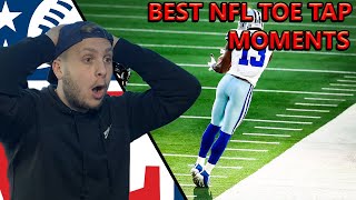 SOCCER FAN reacts to NFL TOE TAP PERFECTION MOMENTS