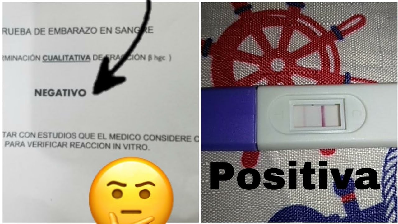 En caso de la prueba de embarazo de farmacia estár positiva y la de sangre negativa ¿Que debo