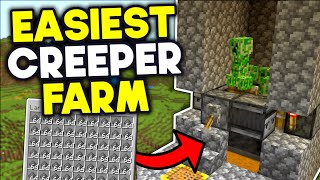 Easiest Creeper Farm Minecraft Bedrock 1.21 2026