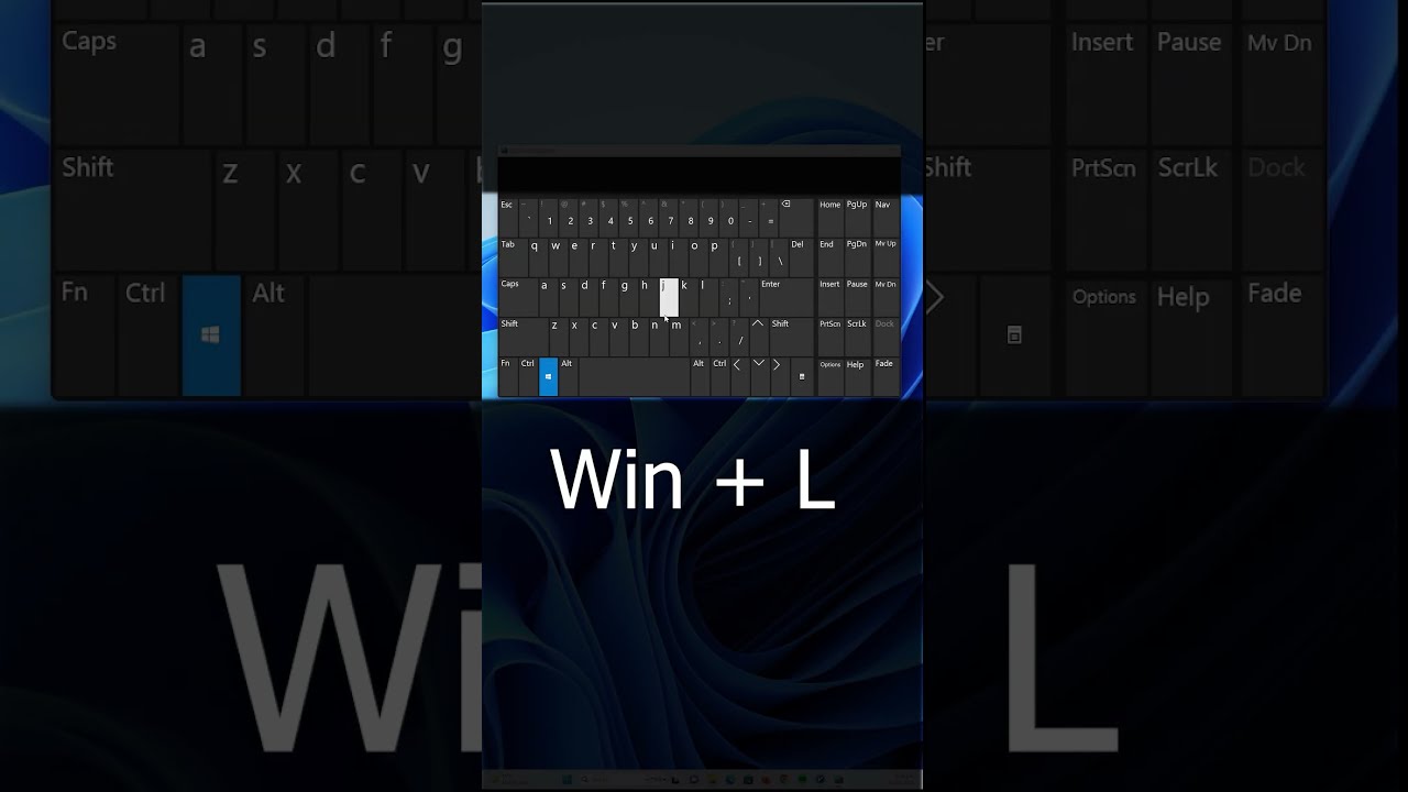 Windows LockScreen Shortcuts - Win + L - 