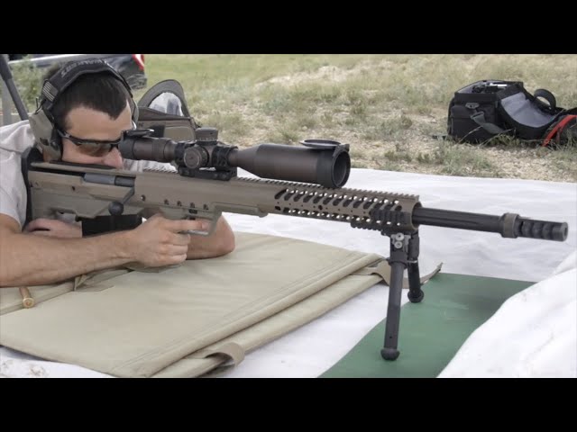 Desert Tech HTI .50 BMG Shooting Over 1 Mile class=