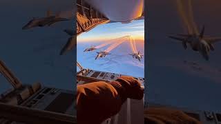 Cargo Plane Gunner Sees Arctic Jet Escort ✈️❄️ #aviation #fighterjets #military #arctic