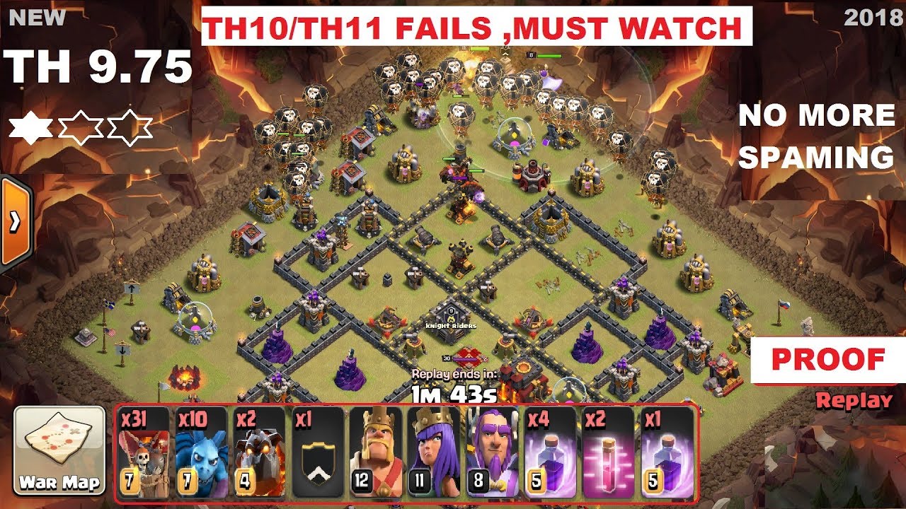 New Best TH9.75 Anti 3 star War Base #2 | 275 wall | CLASH OF CLANS | PROOF | 2018|