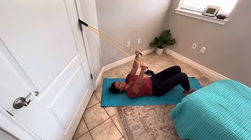 Dead Bug with Straight Arm Pulldown | The Mama Clinic