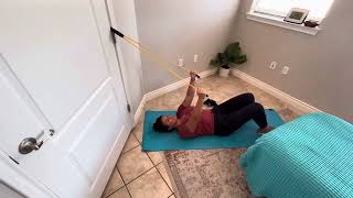 Dead Bug with Straight Arm Pulldown | The Mama Clinic