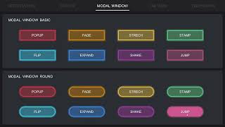 Clean Flat UI -- Tooltip Dropdown TabView Notification ModalWindow