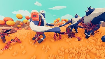 TABS - ScareCrow Summoner vs 3 Ice Giants - Totally Accurate Battle Simulator Modded Gameplay