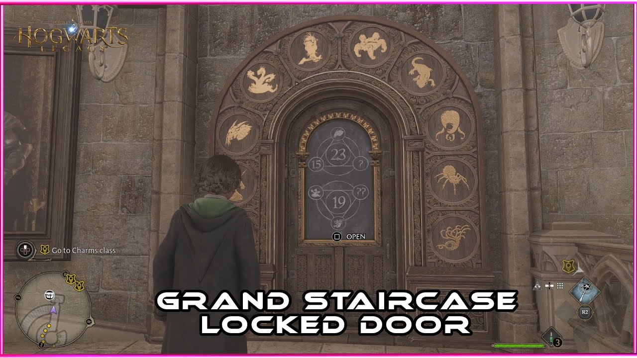 Hogwarts Legacy Grand Staircase (Locked Puzzle Door 23, 19) YouTube