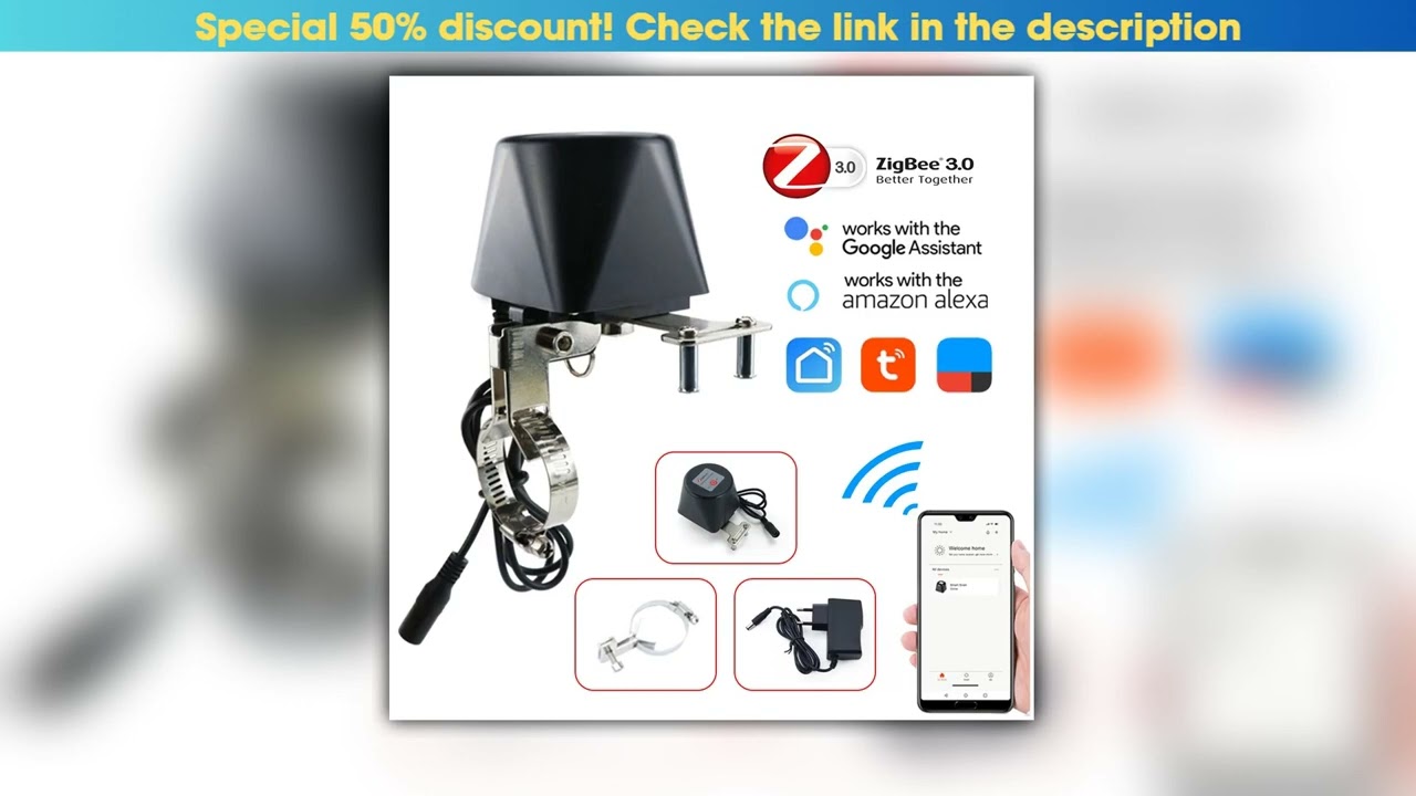 Tuya Zigbee Smart Gas Valve WIFI Garden Water Shut Off Timer Irrigation Controller with Alexa