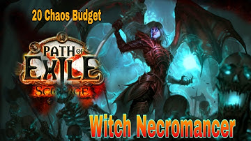 This 20 chaos build will clear your red maps| Mage Skeleton Necromancer Build Guide Poe 3.17 Bosser
