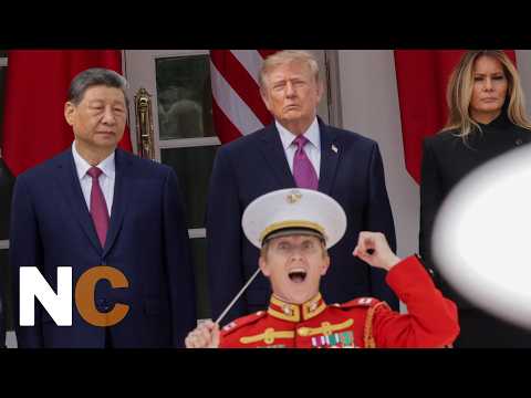 Trump & Xi Stand Together in Rose Garden for Official Military Review at White House | AC1Z