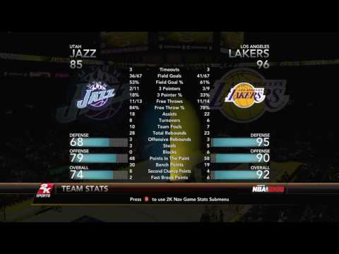 NBA 2K10 Utah Jazz Vs Los Angeles Lakers Playoff Game 1 Recap