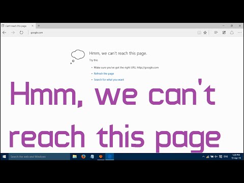 Hmm, we can't reach this page error in Microsoft Edge (Solved)