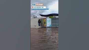 Las Vegas Flooding Leaves People Trapped At Bus Stop #foxweather