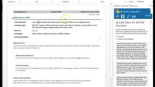 How to use Microsoft Lesson Planner  App