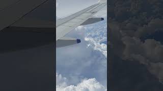 An Outside View Of An Airplane In The Sky.