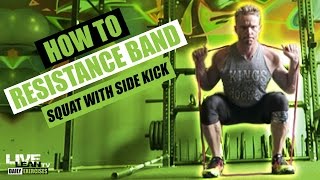 Banded squat with leg lift sale