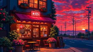 Sunset Coffee 🌅 Peaceful Lakeside Cafe After Day ☕ Lofi Hip Hop To Relax / Study / Work