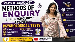 Class 11 Psychology Chapter 2 | Psychological Tests, Reliability, Validity & Standardization
