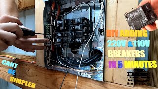 DIY WIRE NEW 220V & 110V Breakers Easily and Safely