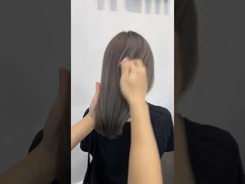 Tóc Ngắn Nhuộm Màu Xám Khói - Nhuộm màu xám khói nhẹ nhàng cho nữ | Alin Hair Tv