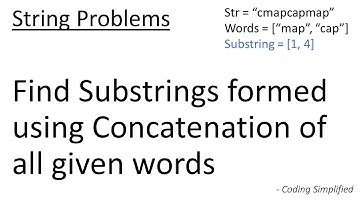 String - 16: Find Substrings formed using Concatenation of all given words